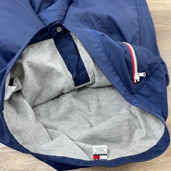 TOMMY HILFIGER Wide Leg Mid Rise Blue Wind Breaker Track Pants Women's Size 13 - Picture 5 of 12